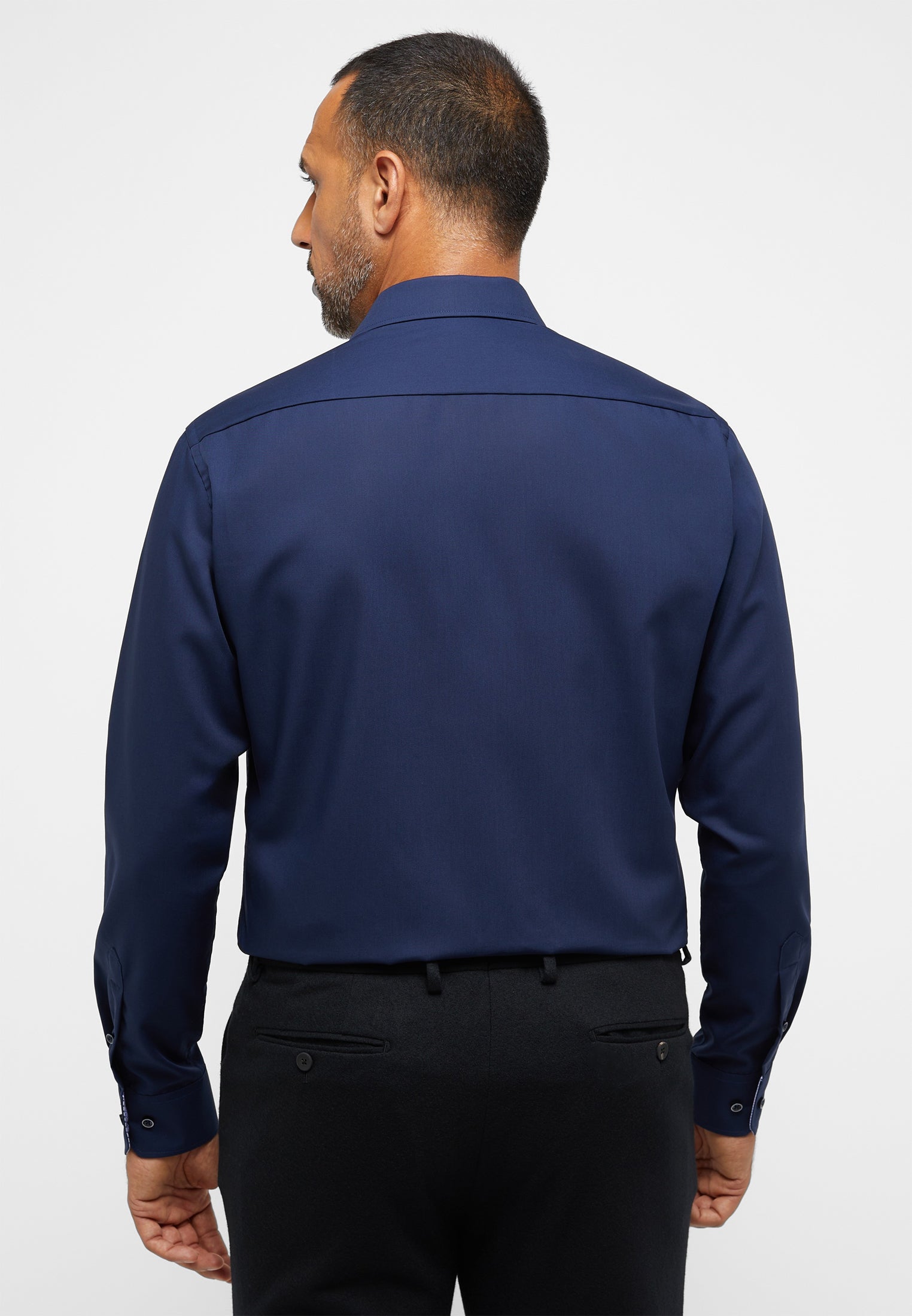 ETERNA MODERN FIT Langarm Hemd - Midnight Harbor Blue - 1307-19-X15V von Eterna