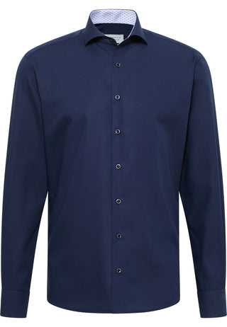 ETERNA MODERN FIT Langarm Hemd - Midnight Harbor Blue - 1307-19-X15V