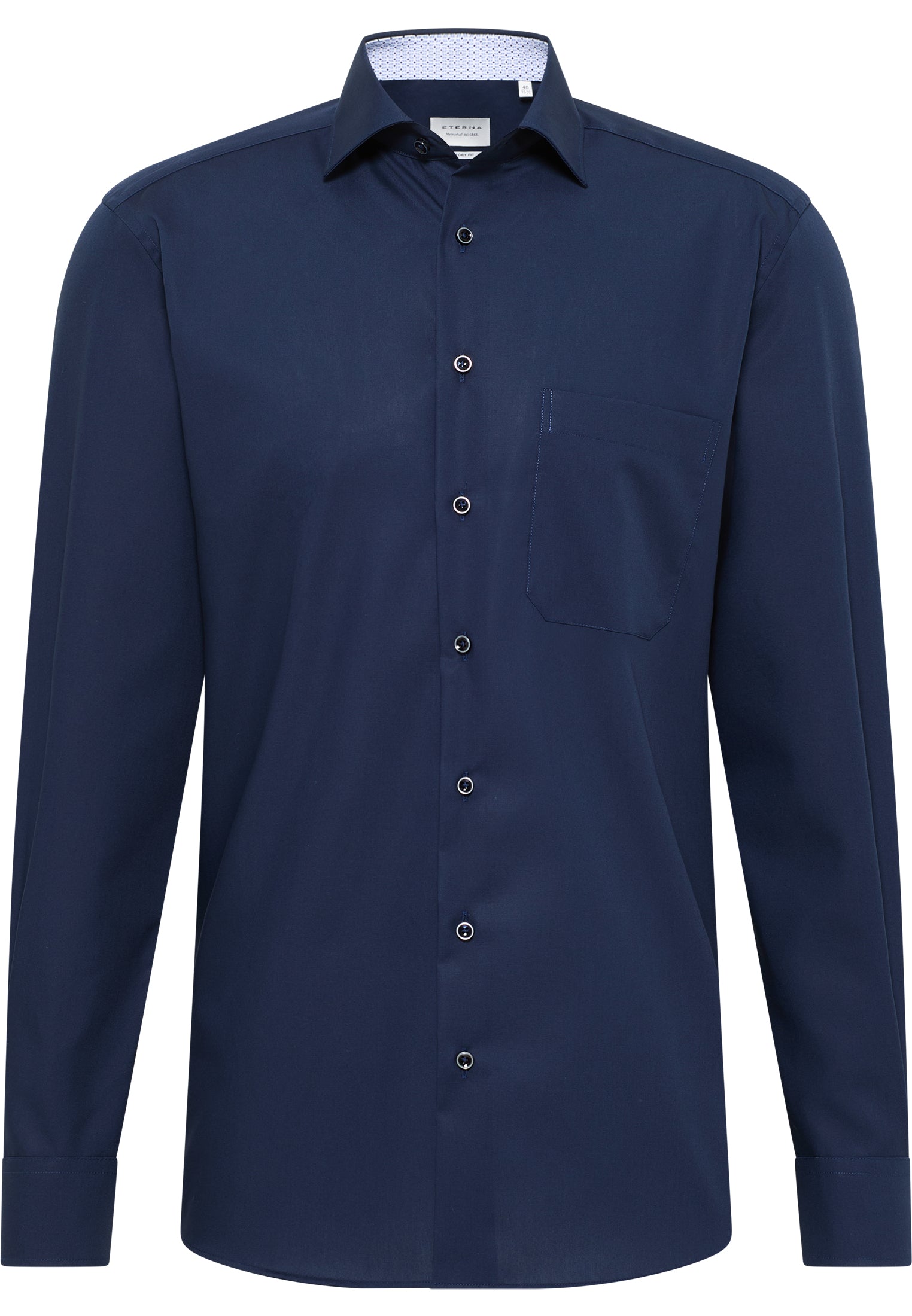 ETERNA COMFORT FIT Langarm Hemd - Indigo Dusk Blue - 1307-19-E15K