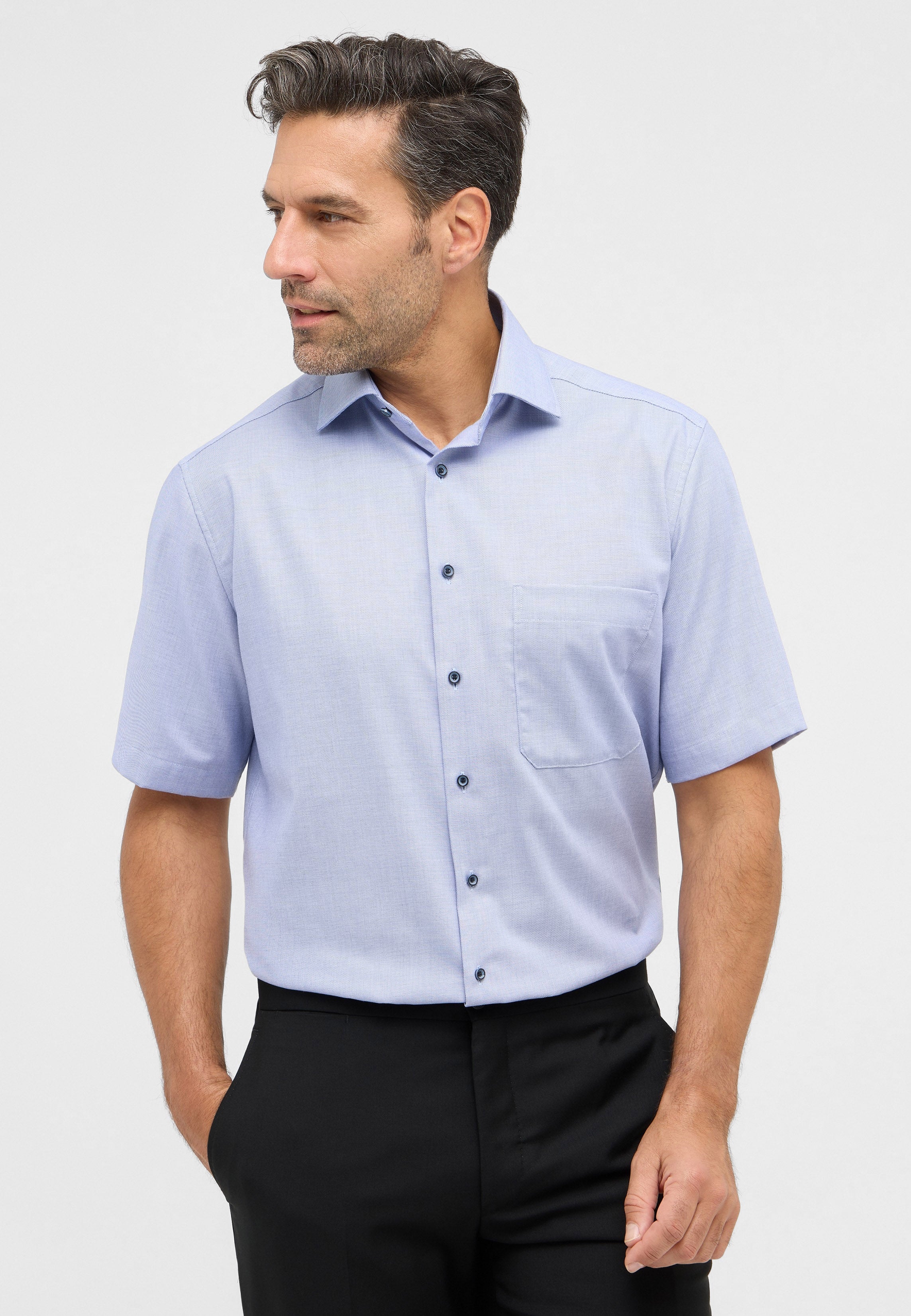 ETERNA COMFORT FIT Kurzarm Hemd - Sky Harbor Blue - 8202-16-K19K von Eterna