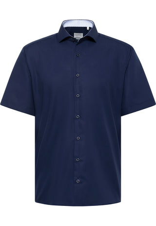 ETERNA MODERN FIT Kurzarm Hemd - Midnight Harbour Blue - 1307-19-C15V