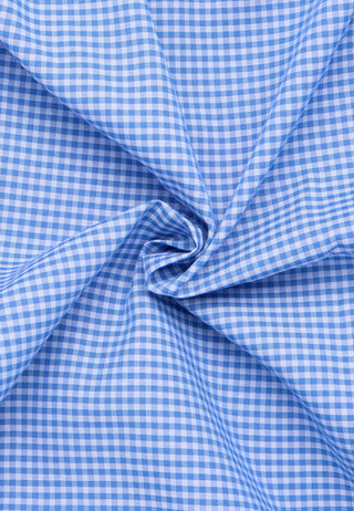 ETERNA MODERN FIT Kurzarm Hemd - Sky Gingham Blue - 8913-11-C146