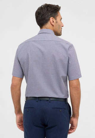 ETERNA MODERN FIT Kurzarm Hemd - Midnight Gingham Navy - 8913-16-C146