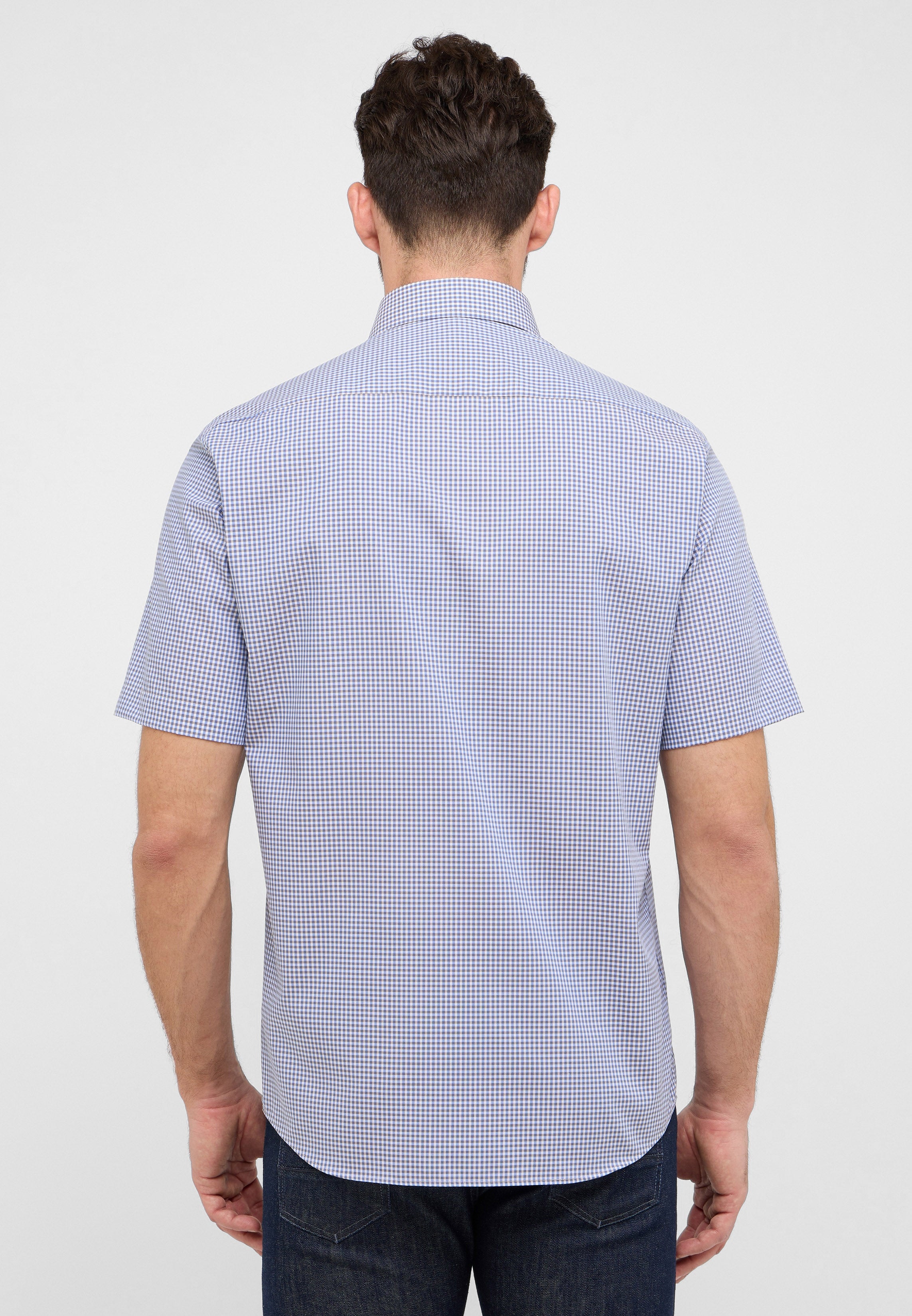 ETERNA COMFORT FIT Kurzarm Hemd - Coastal Moon Check - 8913-24-K146 von Eterna
