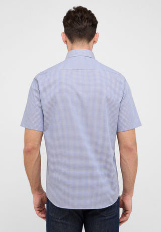 ETERNA COMFORT FIT Kurzarm Hemd - Coastal Moon Check - 8913-24-K146