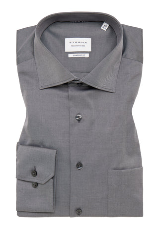 ETERNA COMFORT FIT COVER SHIRT - Silver Mist Twill - 8817-35-E19K