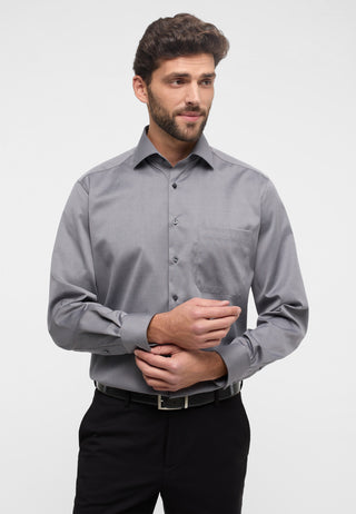 ETERNA COMFORT FIT COVER SHIRT - Silver Mist Twill - 8817-35-E19K