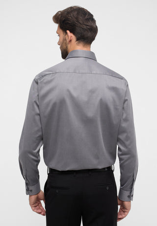 ETERNA COMFORT FIT COVER SHIRT - Silver Mist Twill - 8817-35-E19K