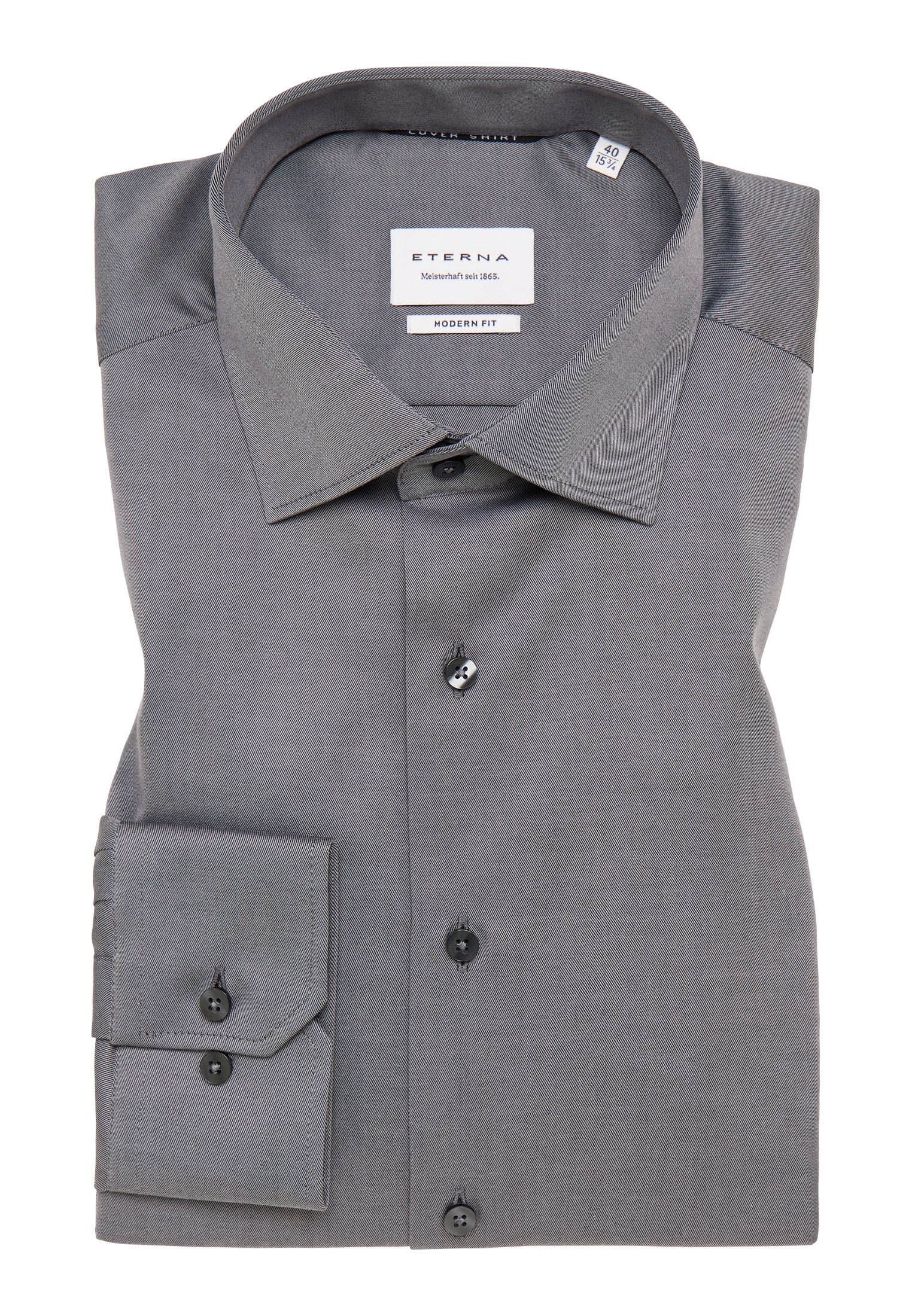 ETERNA Modern Fit Cover Shirt - Silver Mist Blue - 8817-35-X18K