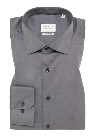 ETERNA Modern Fit Cover Shirt - Silver Mist Blue - 8817-35-X18K