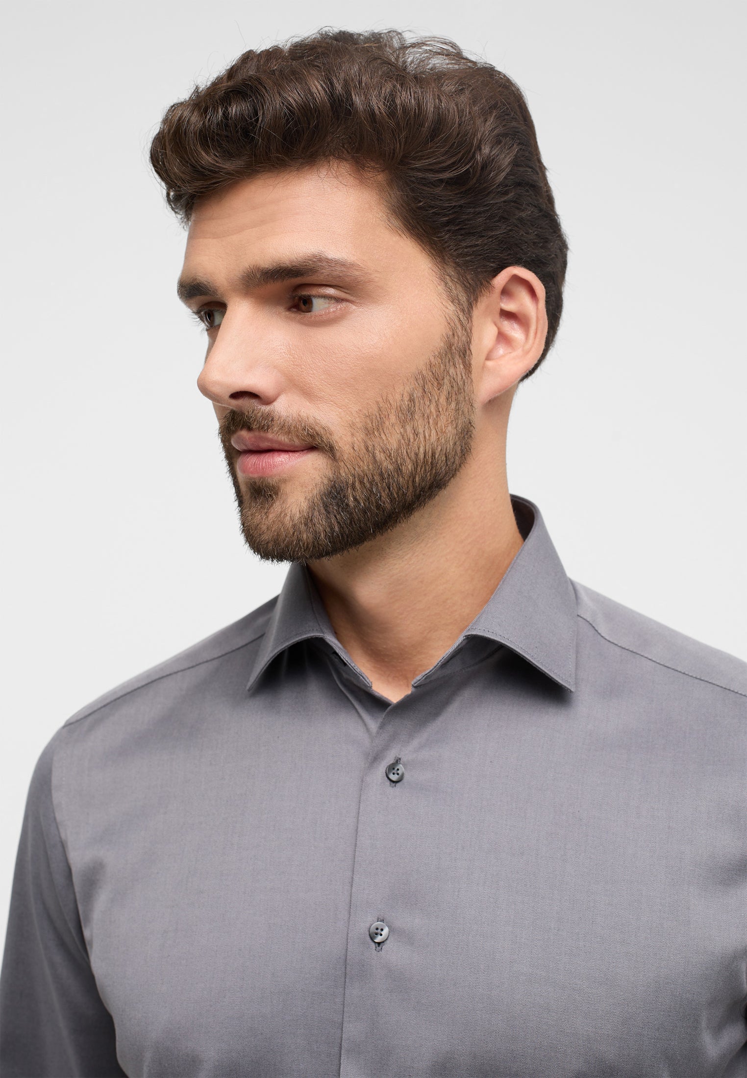 ETERNA Modern Fit Cover Shirt - Silver Mist Blue - 8817-35-X18K von Eterna