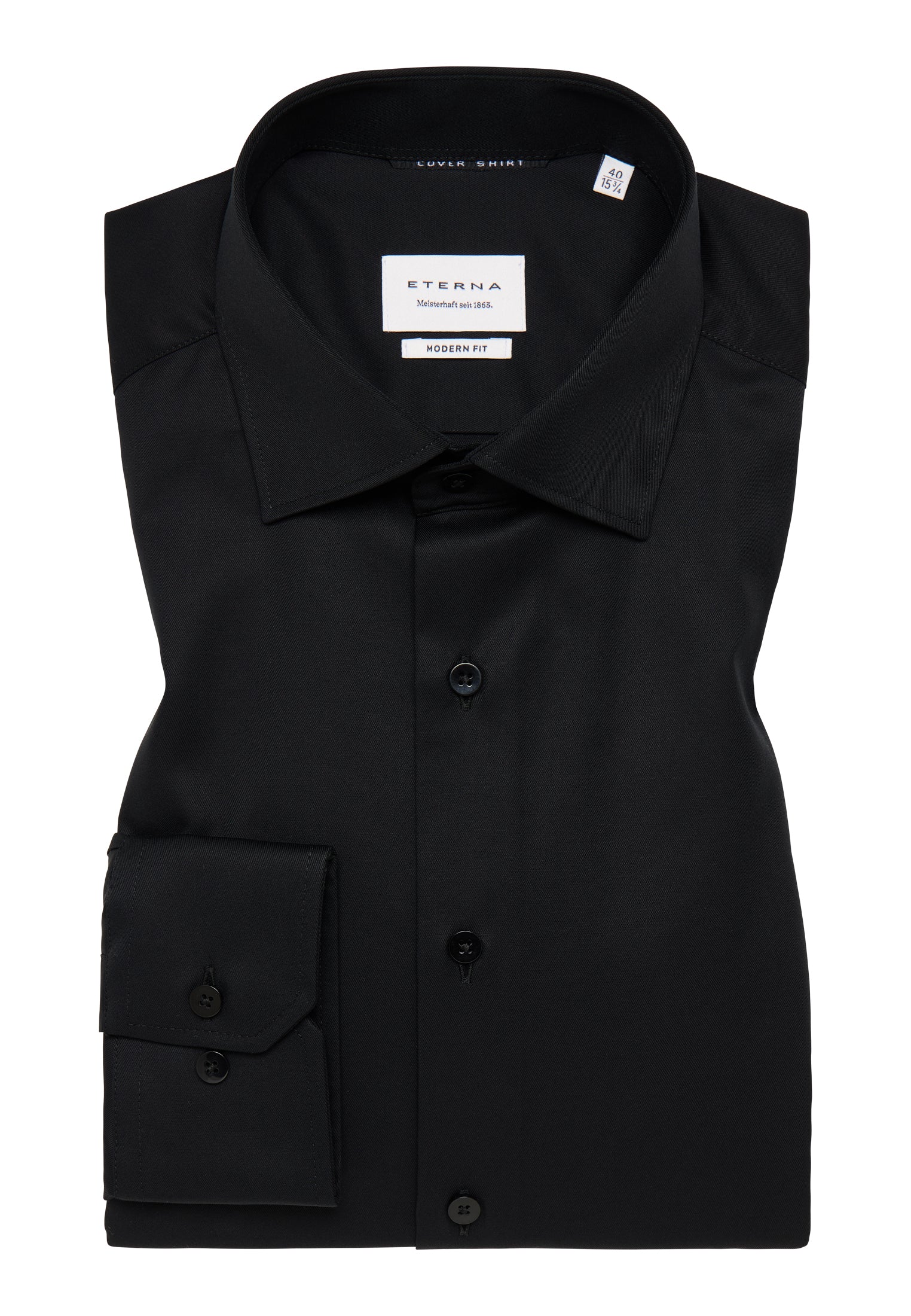 ETERNA MODERN FIT COVER SHIRT - Obsidian Night Twill - 8817-39-X18K