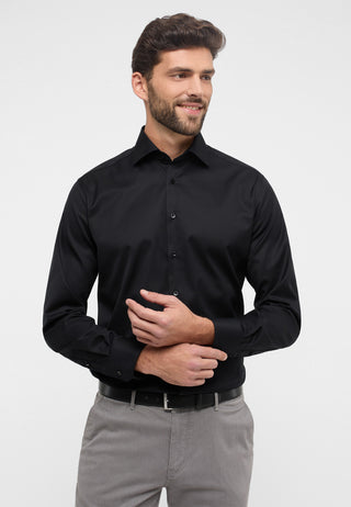 ETERNA MODERN FIT COVER SHIRT - Obsidian Night Twill - 8817-39-X18K