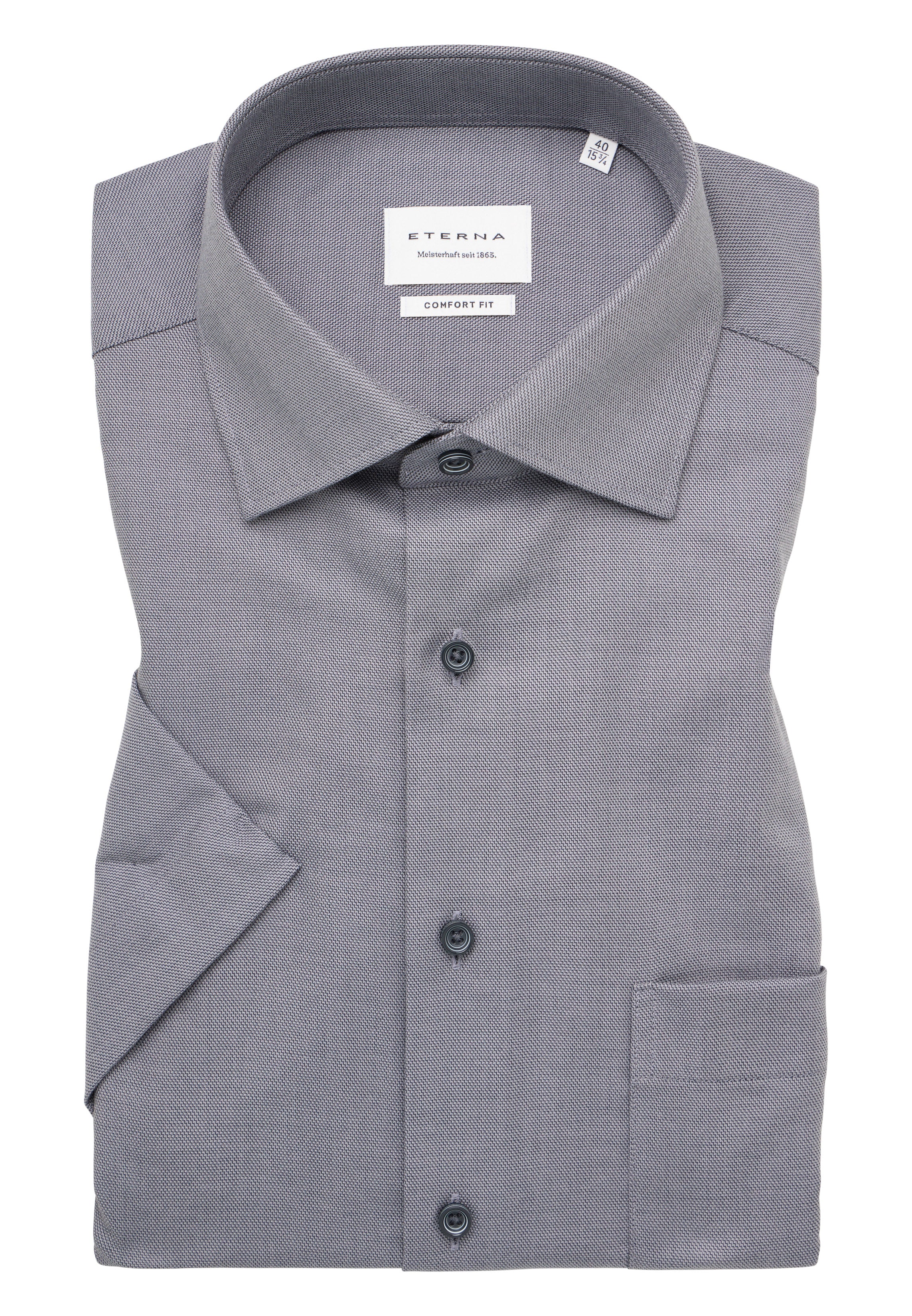 ETERNA COMFORT FIT Kurzarm Hemd - Stormbridge Gray - 8202-33-K19K