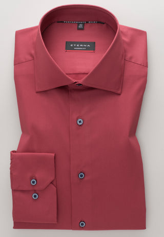 ETERNA MODERN FIT Performance Shirt - Crimson Bordeaux - 3377-56-X18K