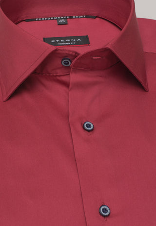 ETERNA MODERN FIT Performance Shirt - Crimson Bordeaux - 3377-56-X18K