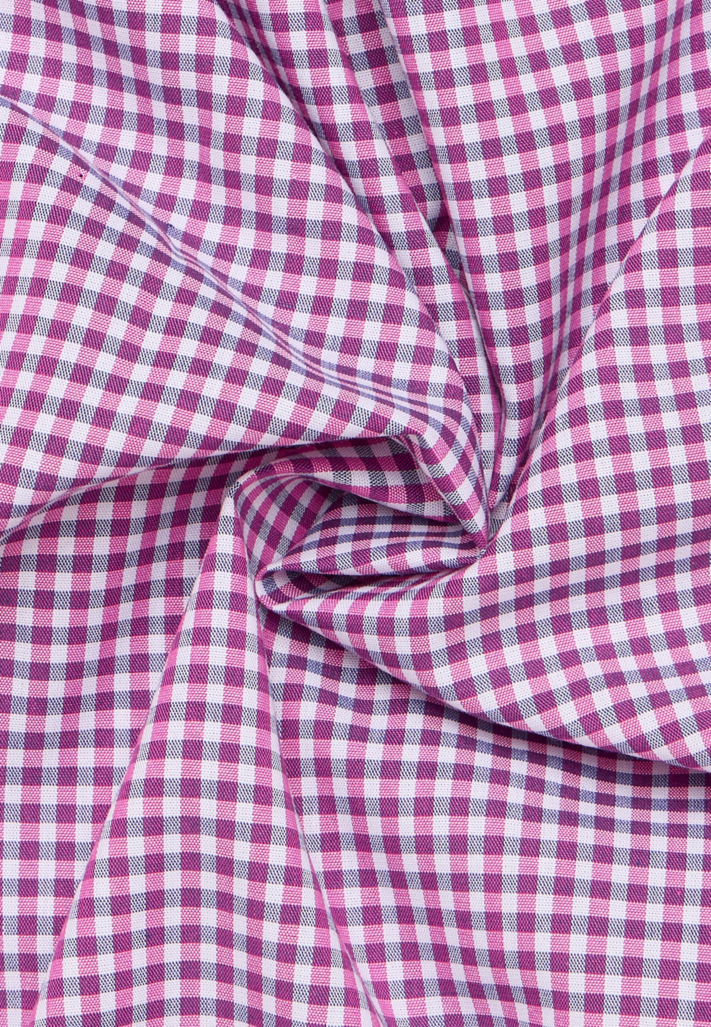 ETERNA COMFORT FIT Kurzarm Hemd - Rose Gingham Violet - 8913-52-K146 von Eterna