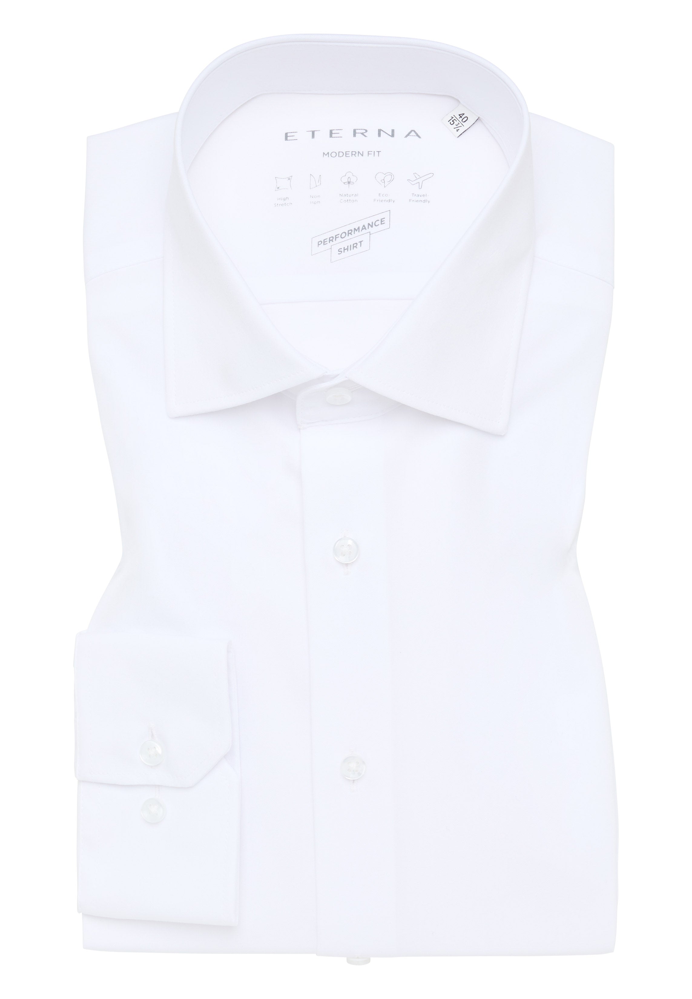 ETERNA MODERN FIT Performance Shirt - Bright Glacier White - 4194-00-X18K