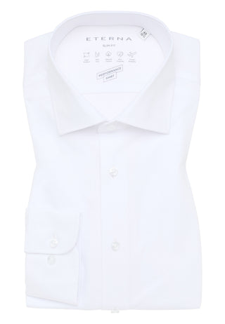 ETERNA Slim Fit Performance Shirt - Bright Glacier White - 4194-00-F170