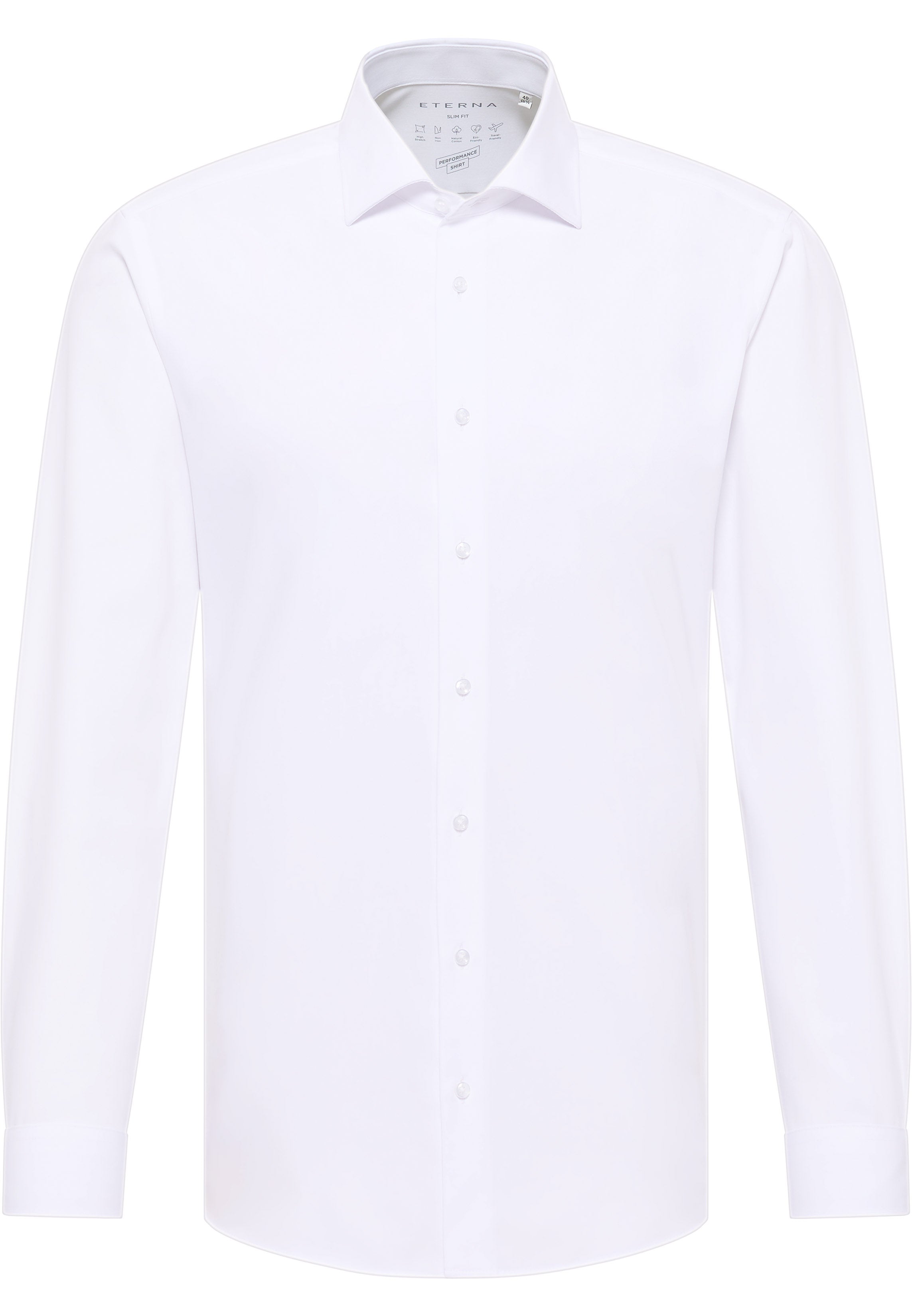 ETERNA Slim Fit Performance Shirt - Bright Glacier White - 4194-00-F170