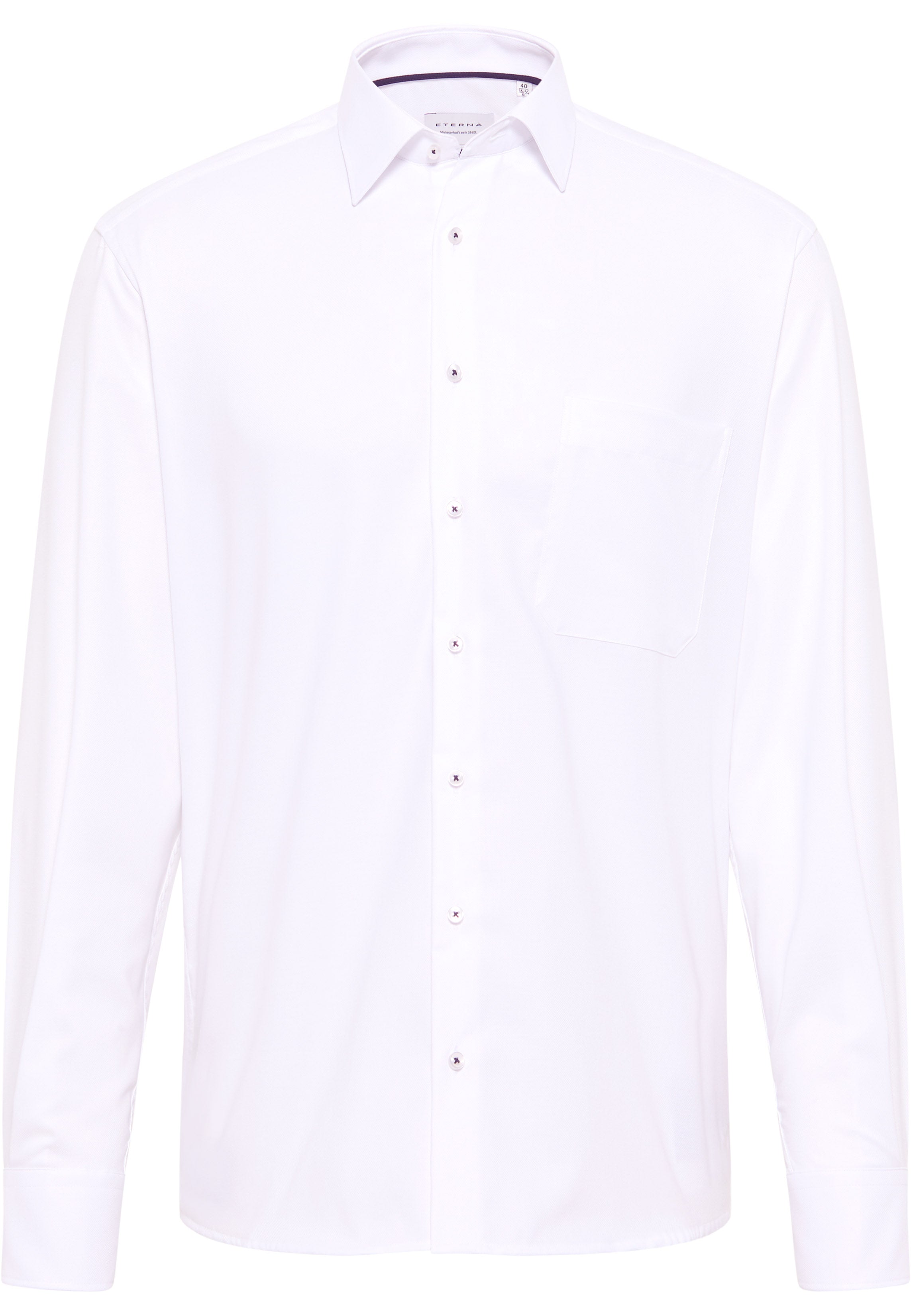 ETERNA COMFORT FIT Langarm Hemd - Pearl Cloud White - 8464-00-E181