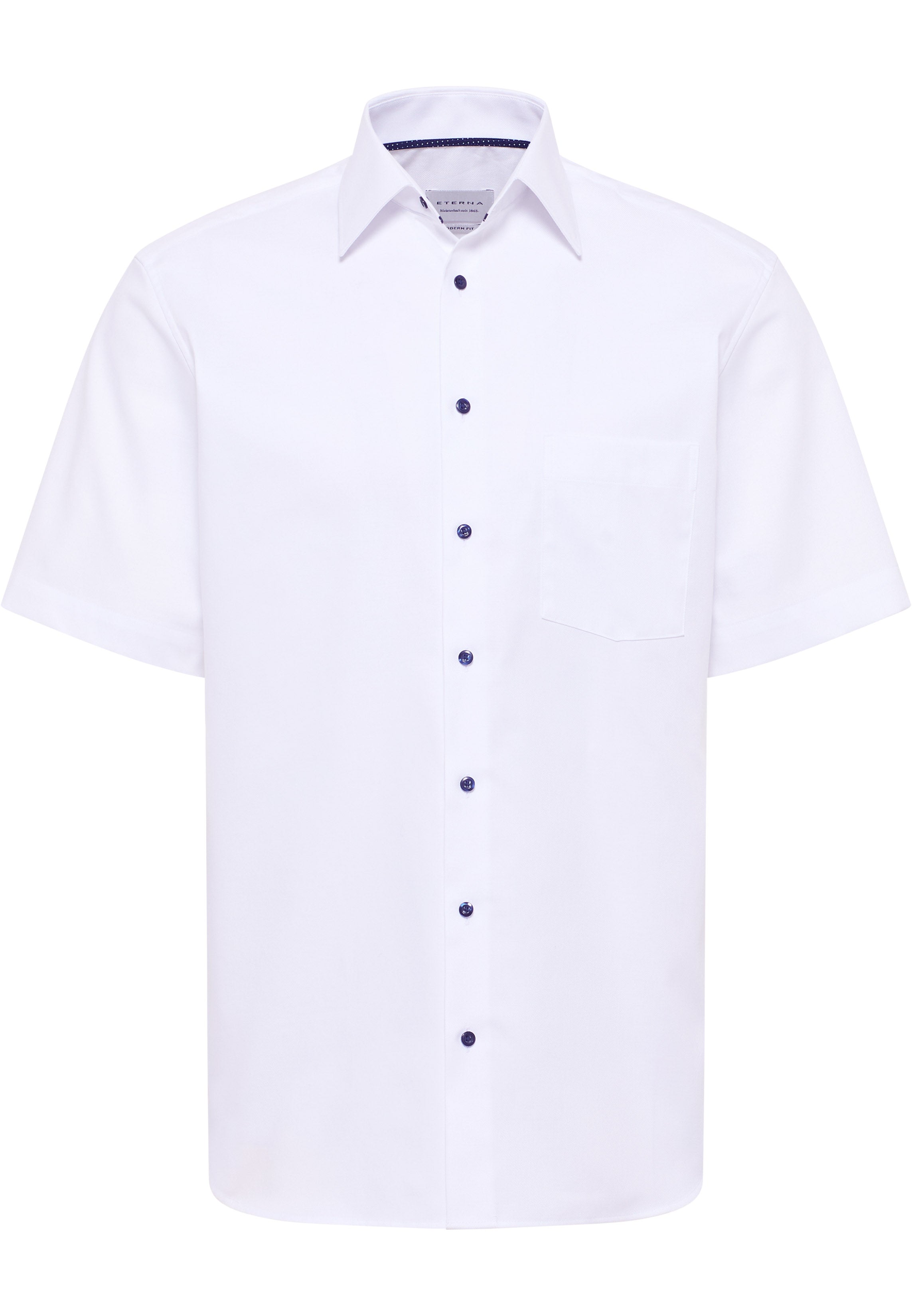 ETERNA MODERN FIT Kurzarm Hemd - Moonlit Chalk White - 1181-00-C181