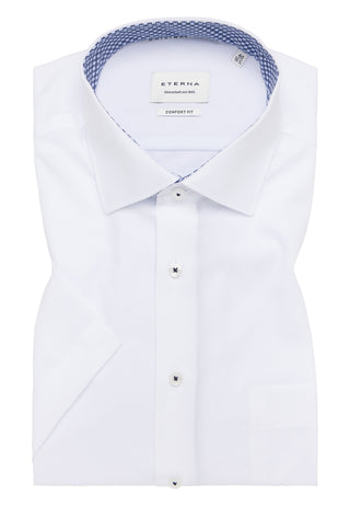 ETERNA COMFORT FIT Kurzarm Hemd - Ivory Harbor - 1304-00-K15K