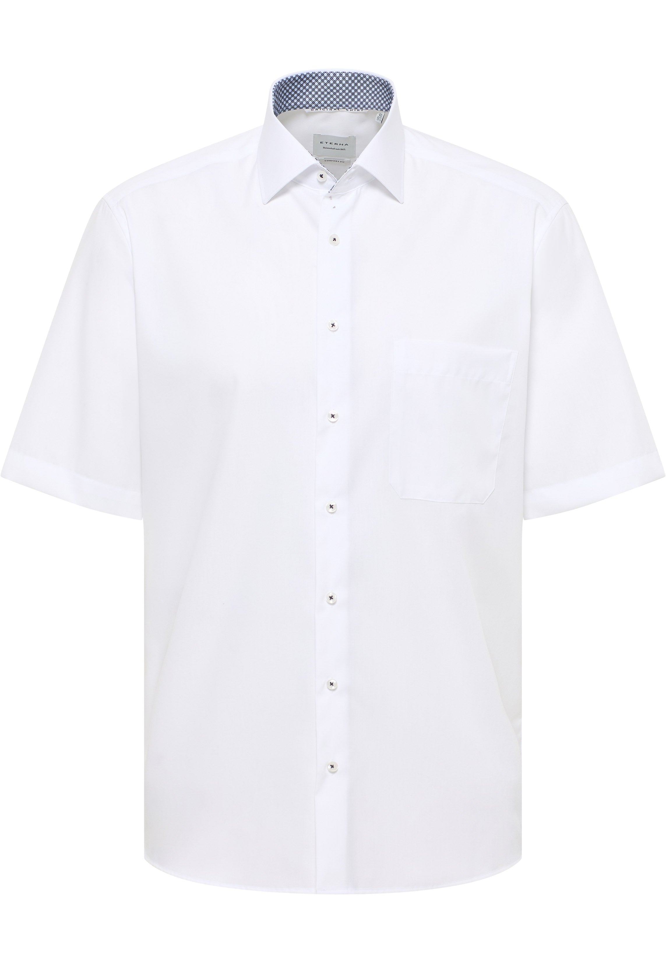 ETERNA COMFORT FIT Kurzarm Hemd - Ivory Harbor - 1304-00-K15K