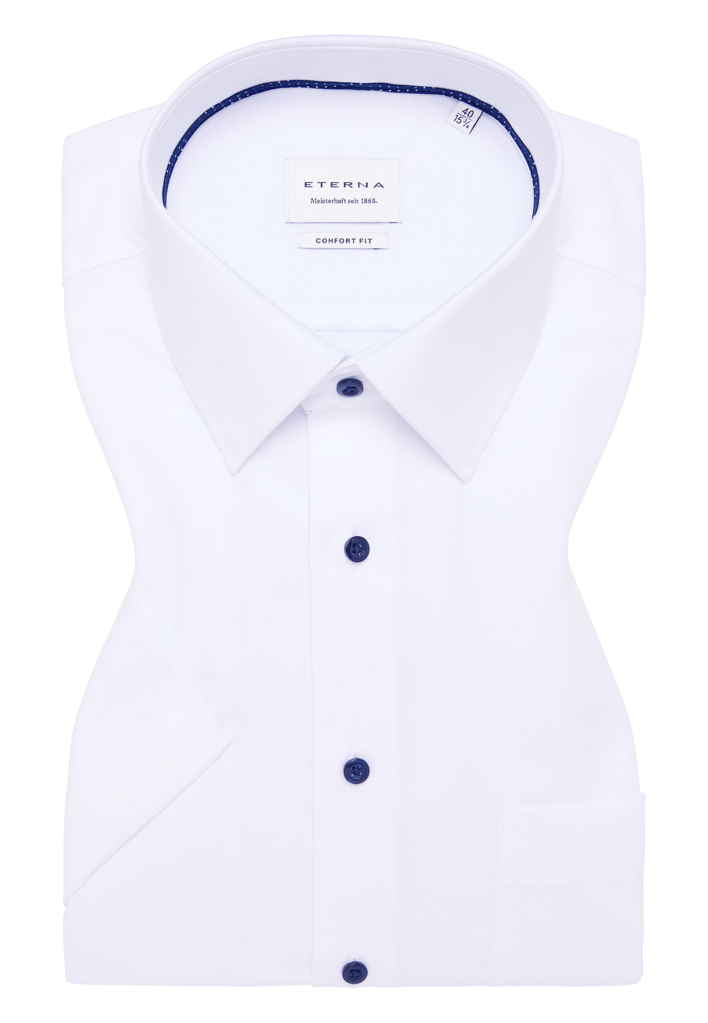 ETERNA COMFORT FIT Kurzarm Hemd - Pearl Haze White - 1181-00-K181