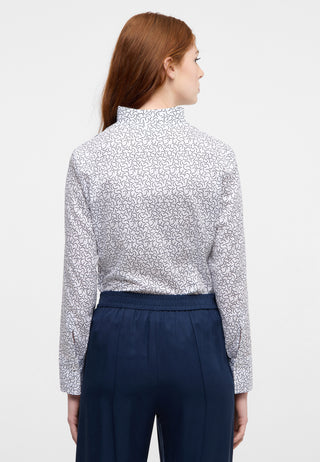 ETERNA REGULAR FIT Bluse - White Ink Waves - 7024-01-D266