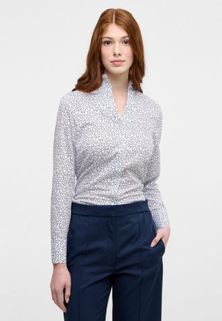 ETERNA REGULAR FIT Bluse - White Ink Waves - 7024-01-D266