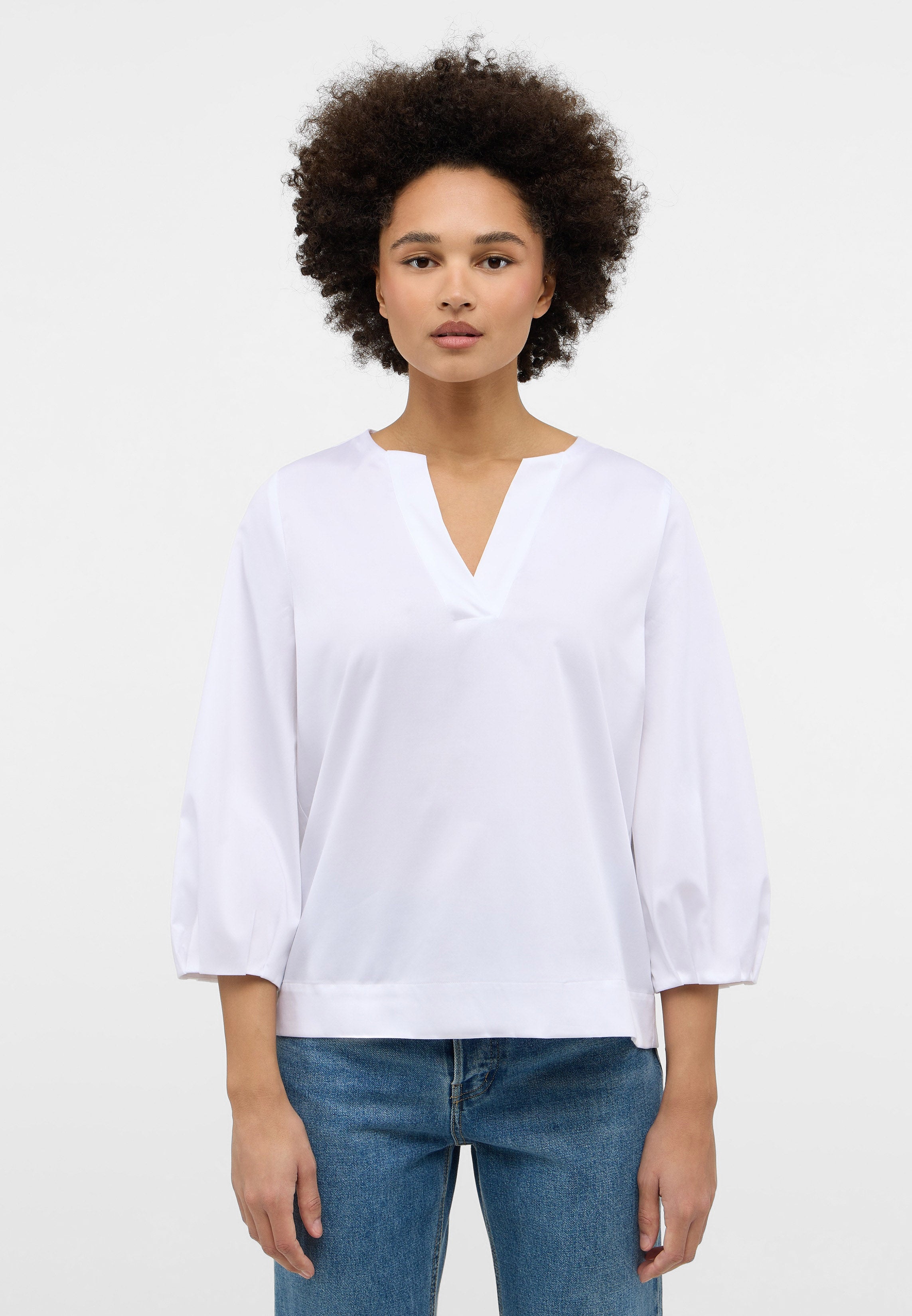 ETERNA LOOSE FIT Bluse - Cotton Mist Satin - 5585-00-R329