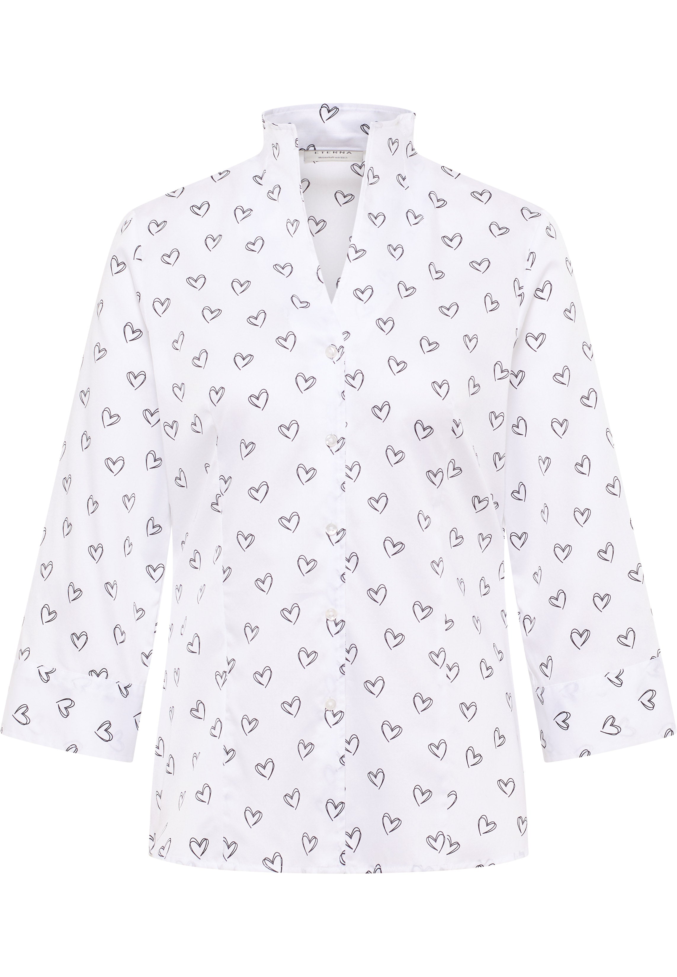 ETERNA REGULAR FIT Bluse - Heart Sketch White - 7172-01-R377