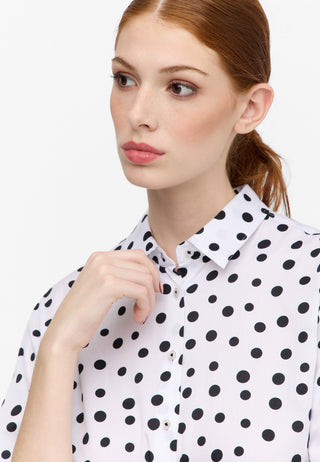 ETERNA REGULAR FIT Bluse - Dotted Whitespace - 7173-01-R352