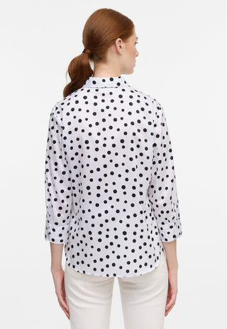 ETERNA REGULAR FIT Bluse - Dotted Whitespace - 7173-01-R352