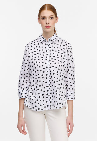 ETERNA REGULAR FIT Bluse - Dotted Whitespace - 7173-01-R352