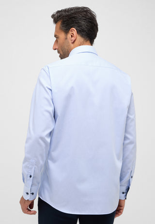 ETERNA COMFORT FIT Langarm Hemd - Pale Sky Stripe - 8992-12-E15P