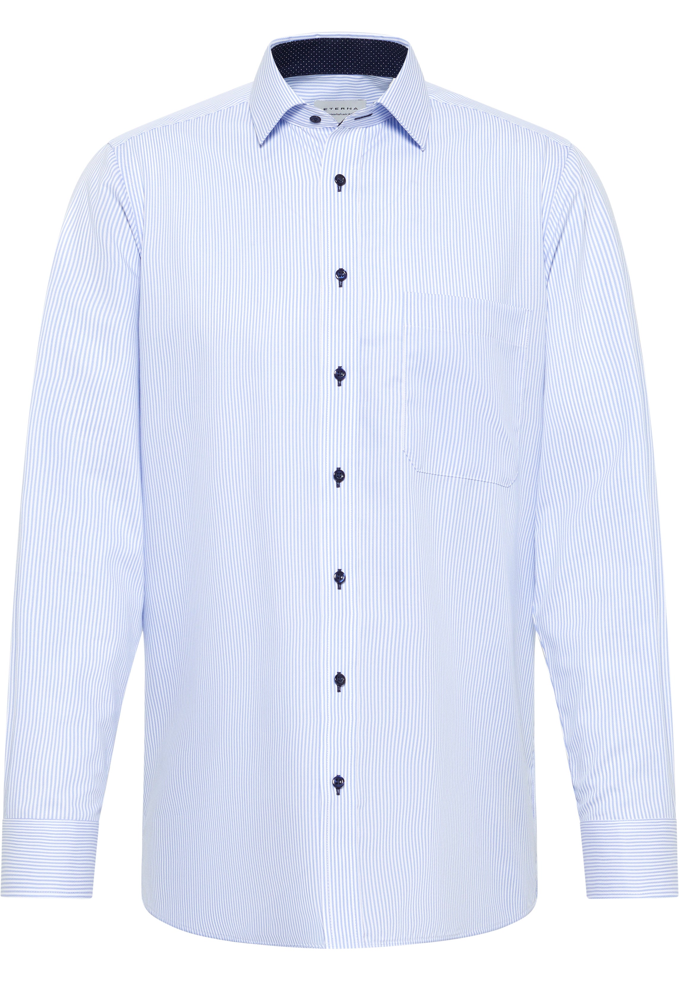 ETERNA COMFORT FIT Langarm Hemd - Pale Sky Stripe - 8992-12-E15P