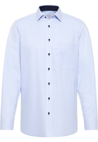 ETERNA COMFORT FIT Langarm Hemd - Pale Sky Stripe - 8992-12-E15P