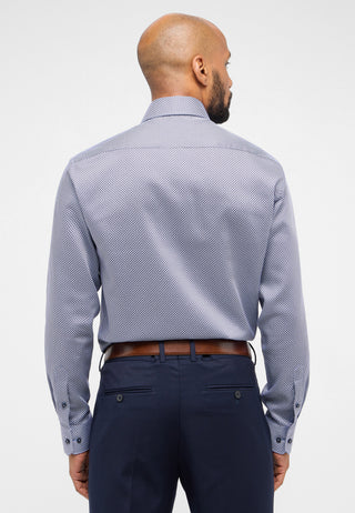 ETERNA Modern Fit Langarm Hemd - Blue Grid Coast - 4382-12-X19K