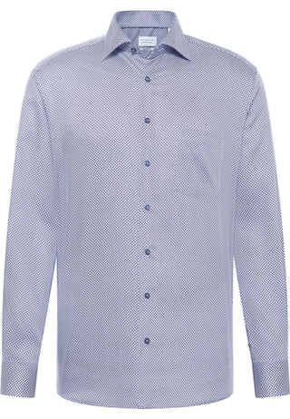 ETERNA Modern Fit Langarm Hemd - Blue Grid Coast - 4382-12-X19K