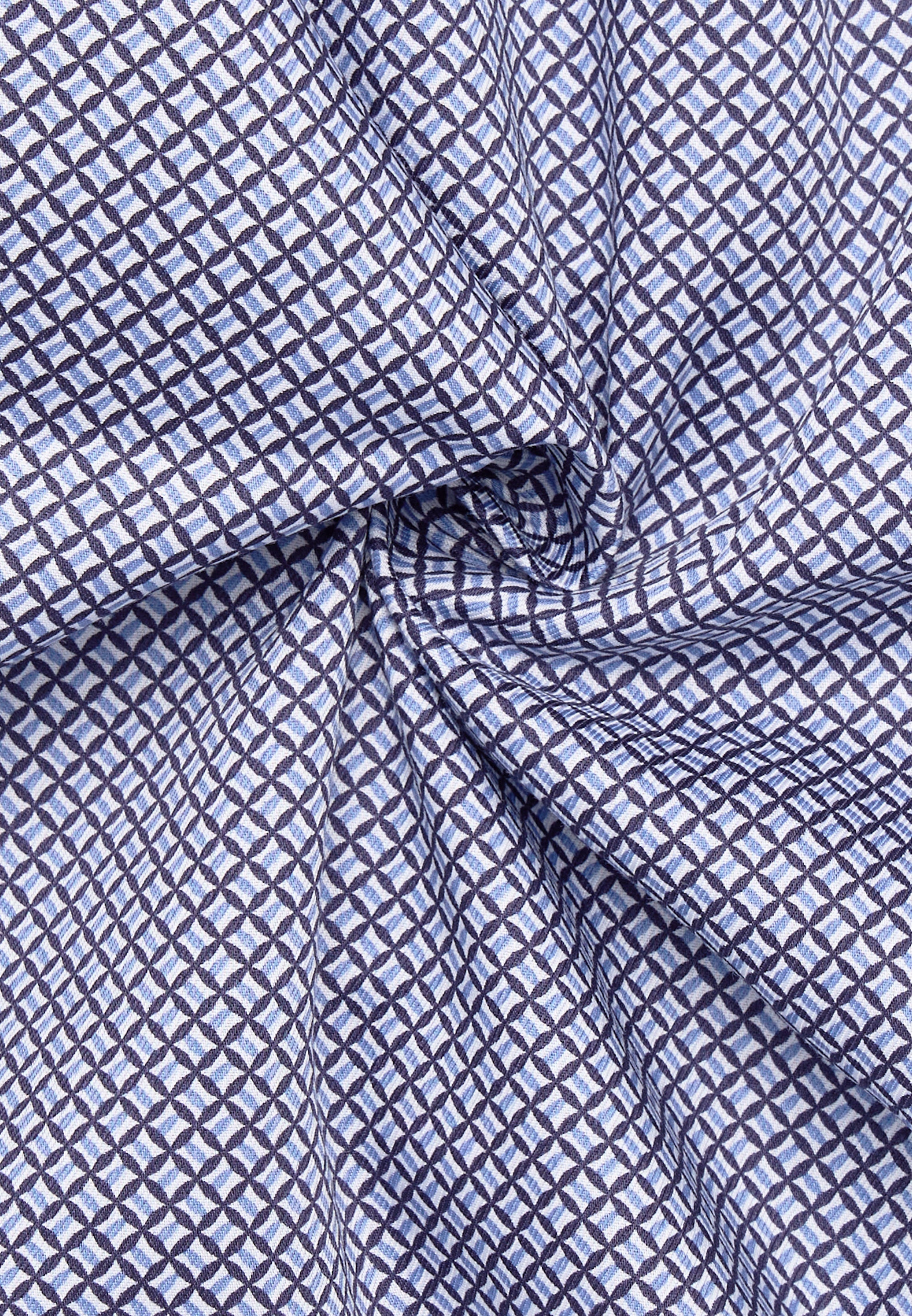 ETERNA Modern Fit Langarm Hemd - Blue Grid Coast - 4382-12-X19K von Eterna