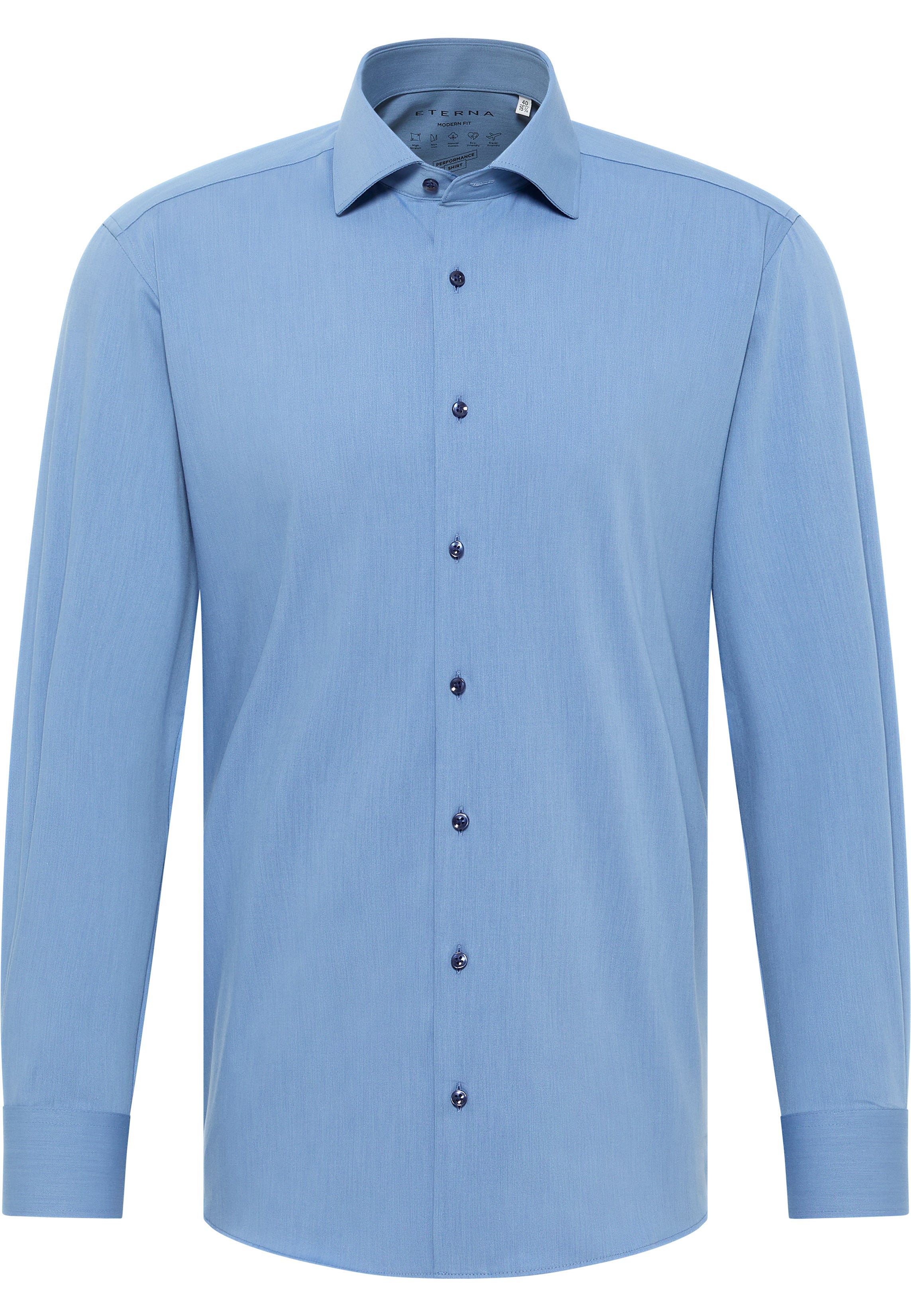 ETERNA MODERN FIT Performance Shirt - Light Harbor Blue - 4194-07-X18K