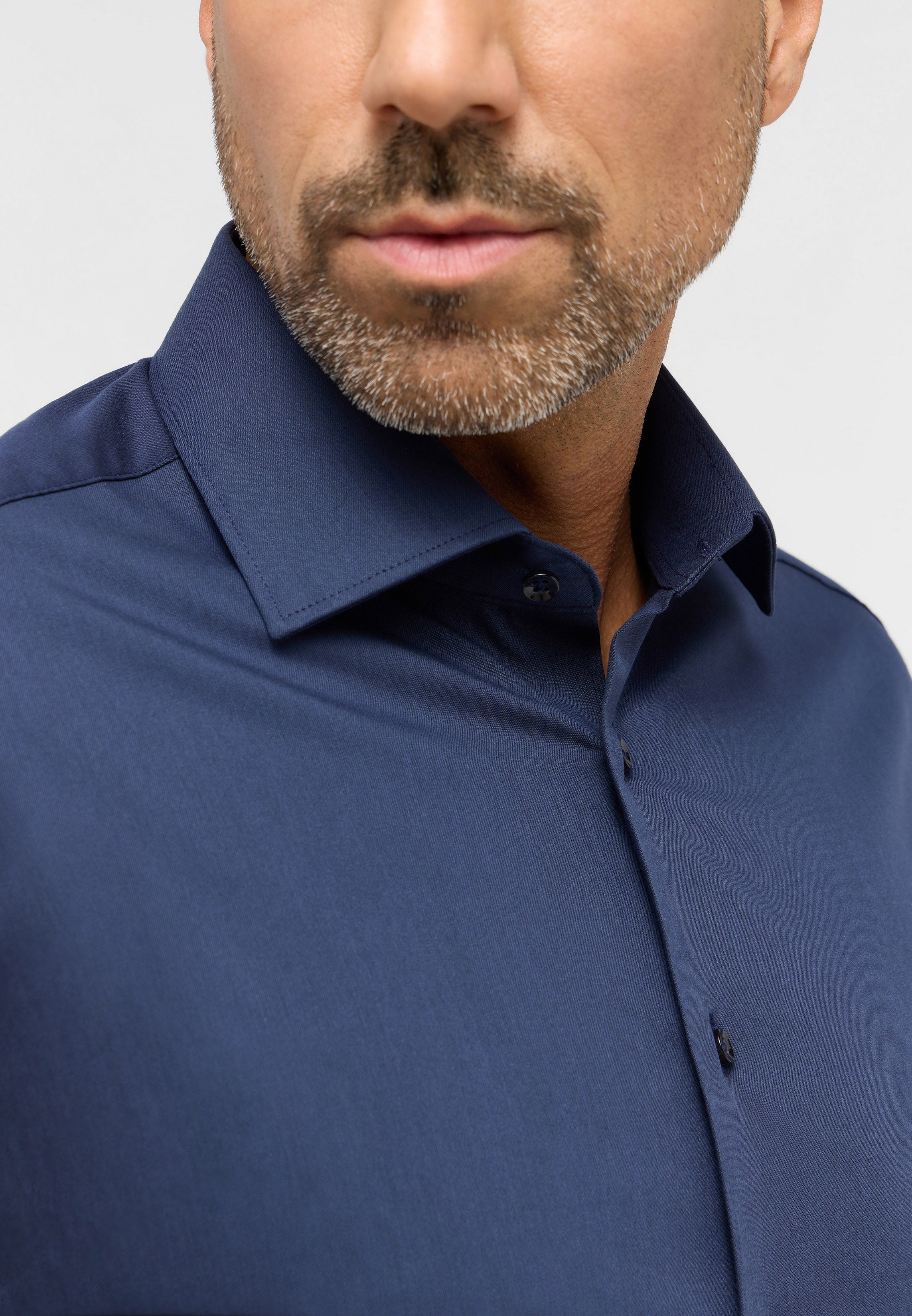 ETERNA MODERN FIT Performance Shirt Langarm Hemd - Night Sapphire Blue - 4194-19-X18K von Eterna