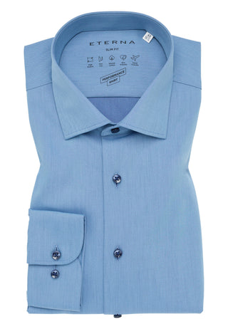 ETERNA SLIM FIT Performance Shirt - Cloud Ocean Blue - 4194-07-F170