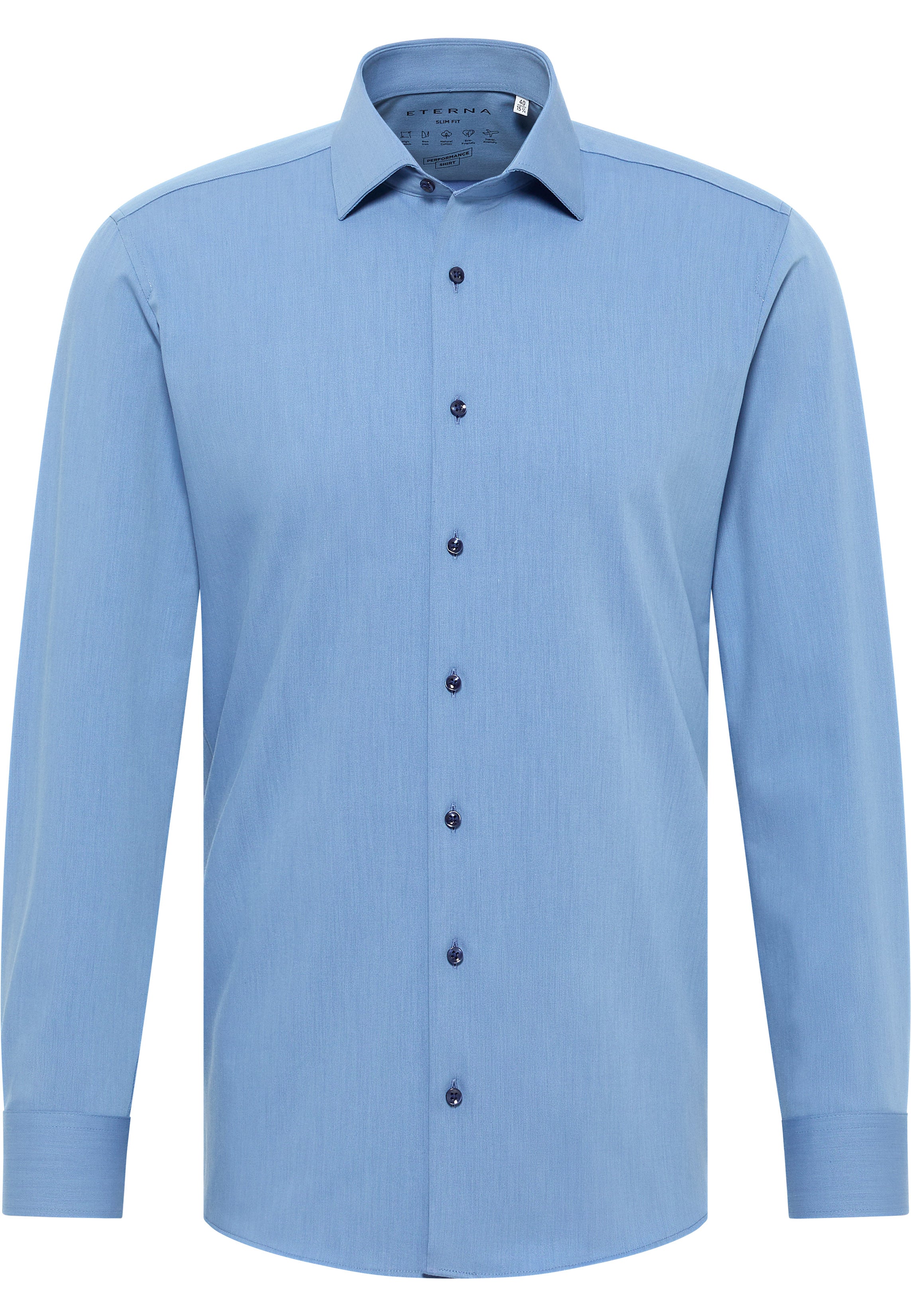 ETERNA SLIM FIT Performance Shirt - Cloud Ocean Blue - 4194-07-F170