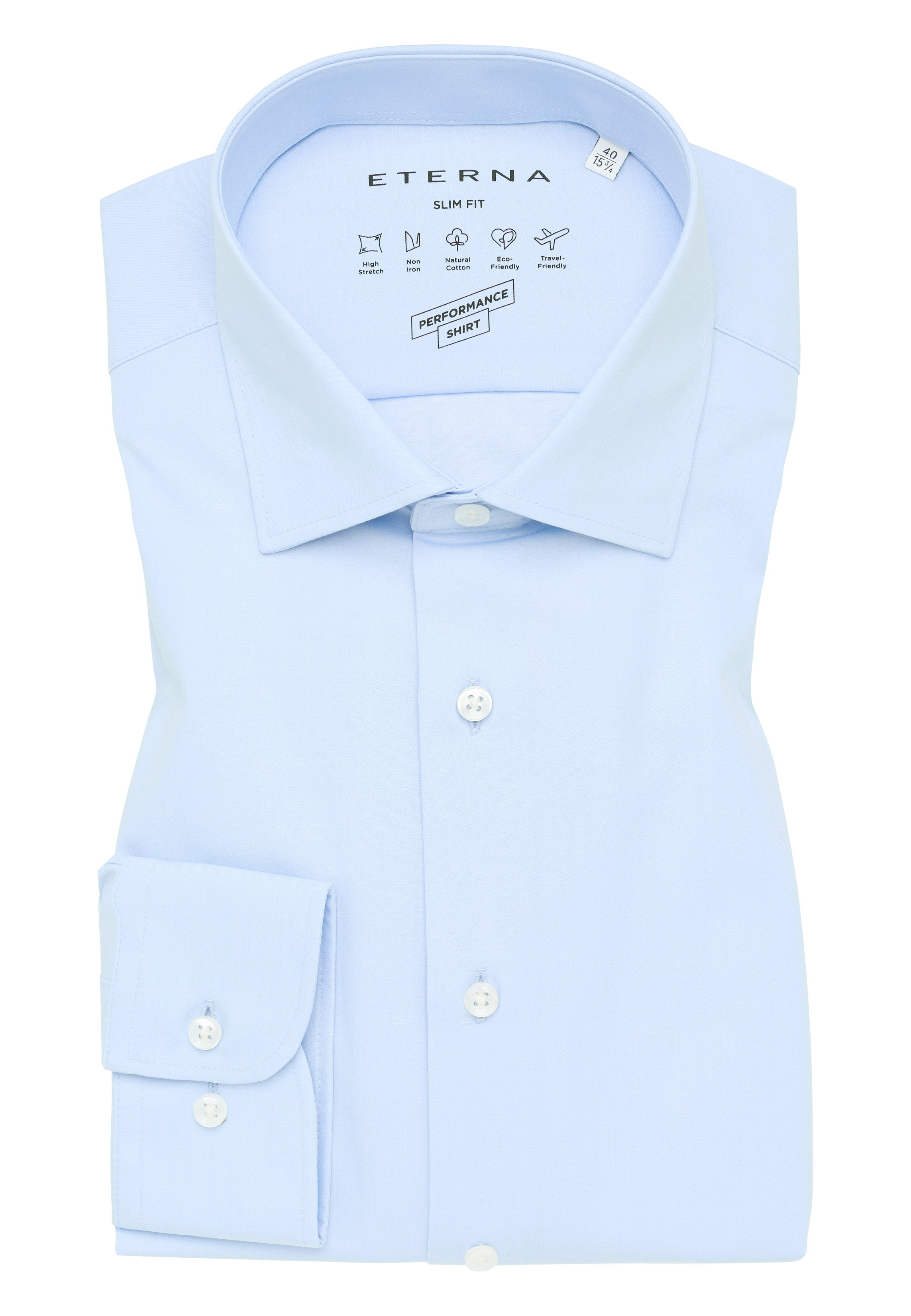 ETERNA MODERN FIT Performance Shirt - Sky Mist Blue - 4194-10-X18K