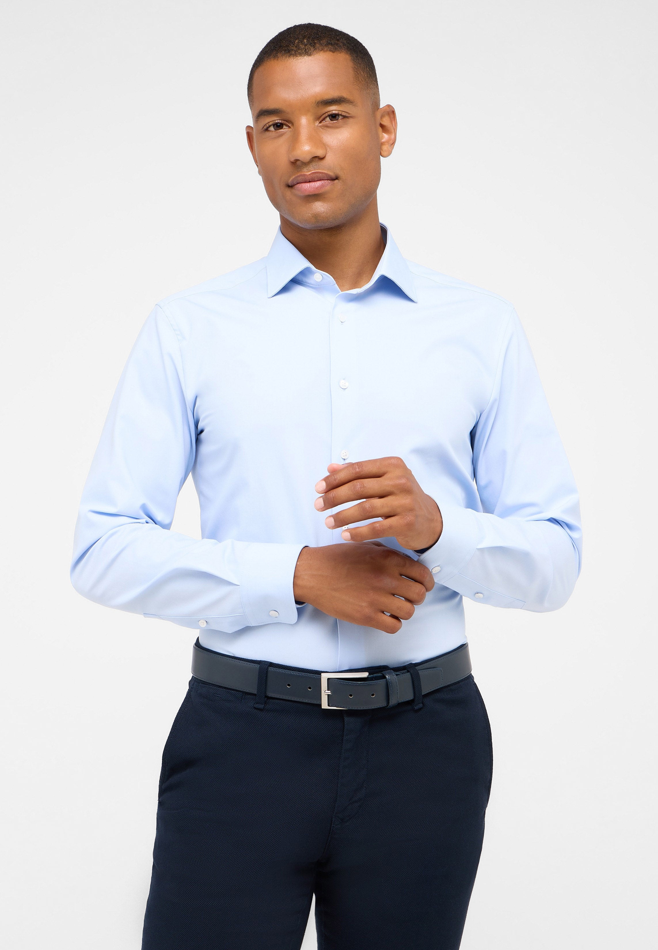 ETERNA SLIM FIT Performance Shirt - Sky Dawn Blue - 4194-10-F170 von Eterna