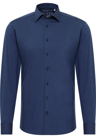 ETERNA Slim Fit Performance Shirt - Deep Atlantic Navy - 4194-19-F170