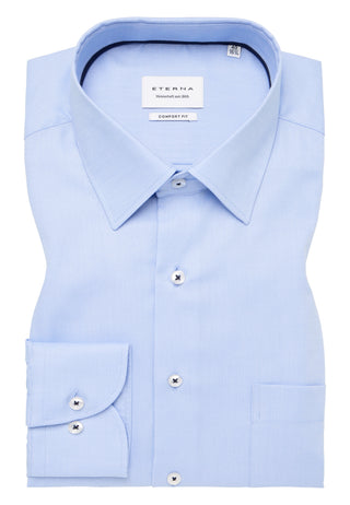 ETERNA COMFORT FIT Langarm Hemd - Misty Harbor Blue - 8464-12-E181